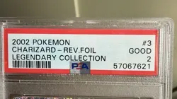2002 Pokemon Legendary Collection Reverse Holo Charizard #3 PSA 2 Good Charizard - Image 3