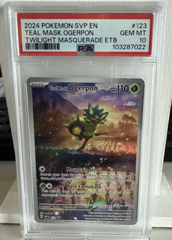 Pokemon Teal Mask Ogerpon ex Twilight Masquerade ETB Promo SVP EN 123 PSA 10 - Image 1