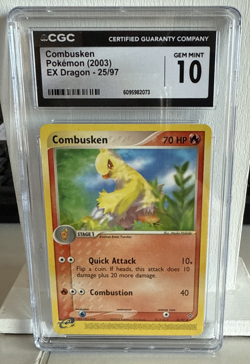 💎COMBUSKEN🔥 25/97 Ex Dragon Vintage eReader Pokemon TCG Gem Mint 10 Cgc💎 - Image 1
