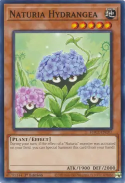 Naturia Hydrangea - HAC1-EN107 - Common - 1st Edition NM Yugioh Hidden Arsenal C - Image 1