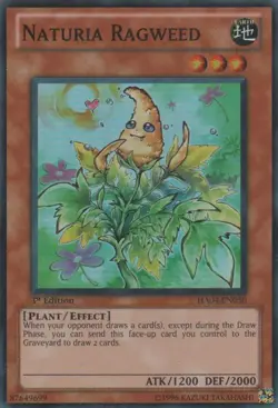Naturia Ragweed - HA04-EN050 - Super Rare - Unlimited Edition NM Yugioh Hidden A - Image 1