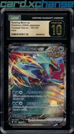 2024 Pokemon Japanese Terestal Fest ex 101 Roaring Moon ex CGC 10 - Image 1