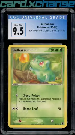 2004 Pokemon EX Fire Red Leaf Green 54 Bulbasaur CGC 9.5 - Image 1
