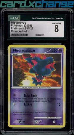 2009 Pokemon Platinum 83 Misdreavus Reverse Holo CGC 8 - Image 1