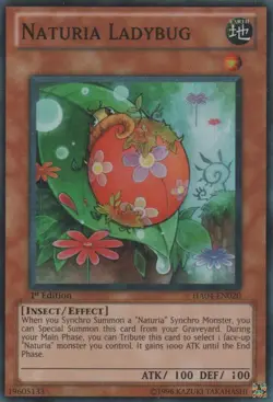 Naturia Ladybug - HA04-EN020 - Super Rare - 1st Edition NM Yugioh Hidden Arsenal - Image 1