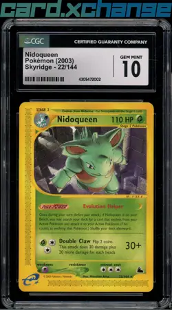 2003 Pokemon Skyridge 22 Nidoqueen CGC 10 - Image 1