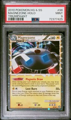 Magnezone-Holo Pokemon Heartgold & Soulsilver Triumphant 96 NM PSA 9 - Image 1