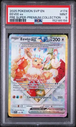 2025 Pokemon SVP EN Eevee EX #174 PRE Super-Premium Collection PSA 9 - Image 1