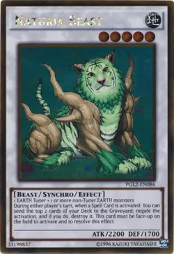 Naturia Beast - PGL2-EN086 - Gold Rare - Unlimited Edition NM Yugioh Premium Gol - Image 1