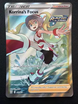Pokemon TCG Korrina's Focus 160/163 Holo Full Art Ultra Rare Battle Styles - Image 1