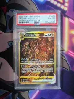 Pokemon 2023 Giratina VSTAR GG69/GG70 Full Art Secret Rare Crown Zenith PSA 8 - Image 1