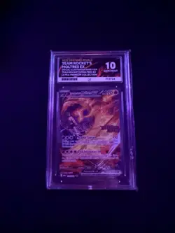 Pokemon 2025 Destined Rivals Team Rocket's Moltres ex SIR Holo Ace 10 229/182 - Image 1