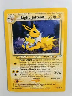 Light Jolteon 48/105 Pokemon Neo Destiny 2002 Regular Uncommon - LP English - Image 1