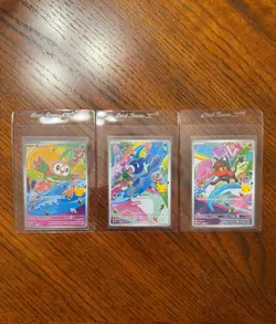 Pokemon TCG First Partner Illustration Collection Series 1 Alola Gen 7 Starters - Image 1