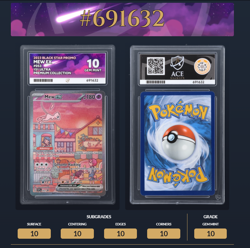 ACE 10 Mew EX 053 Black Star Promo 151 UPC Ace 10 Perfect Sub Grades - Pokemon - Image 1