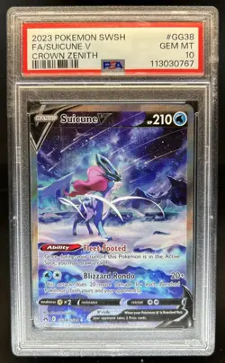 2023 Pokemon SWSH Suicune V Galarian Gallery Full Art #GG38/GG70 PSA 10 GEM MINT - Image 1
