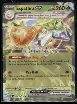 Pokemon TCG - Espathra EX 006/091 - Paldean Fates Holo - Double Rare $2 MIN ORDE - Image 1