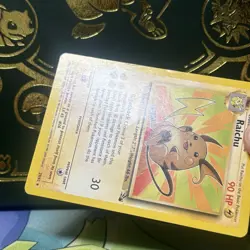 Pokemon TCG Raichu 29/62 Rare 4th Print 1999-2000 Fossil LP - Image 3