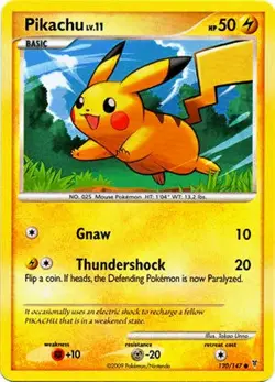 Pikachu 120/147 Platinum Supreme Victors Common PERFECT MINT! Pokemon - Image 1