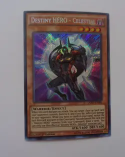 Destiny HERO - Celestial DESO-EN006 (Secret Rare, 1st Ed, Lightly Played LP) - Image 1