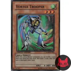 Yugioh Vortex Trooper GLAS-ENSE2 Super Rare Limited Edition LP - Image 1