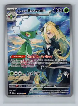 Cynthia's Roserade Illustration Rare Pokemon SV10: Destined Rivals 184/182 NM - Image 1