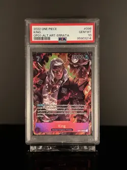 ✅2022 One Piece King OP01-096 Romance Dawn Alt Art PSA 10 - Image 1