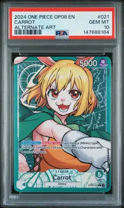 2024 One Piece Op08-Two Legends Carrot Alternate Art PSA 10 #021 - Image 1