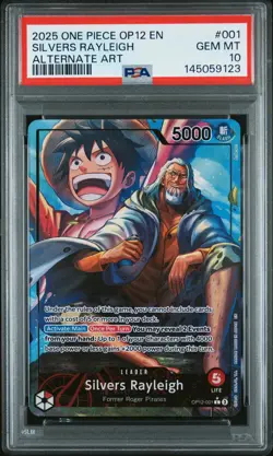 2025 One Piece Legacy Of The Master Silvers Rayleigh Alternate Art PSA 10 #001 - Image 1