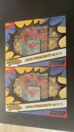 Pokemon TCG - Mega Evolution Ascended Heroes Feraligatr Mega EX Box New & Sealed - Image 1