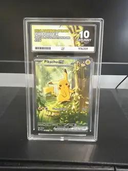 Pokemon TCG Pikachu Ex 276/217 Ascended Hero’s SIR ACE Gem Mint 10 - Image 1
