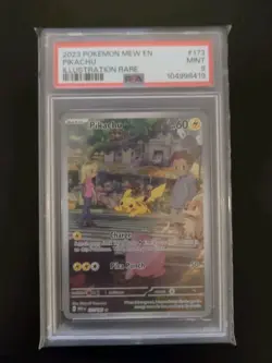 PSA 9 Pikachu 173/165 Sv: 151 MEW-EN Illustration Rare Full Art Pokemon TCG Mint - Image 1