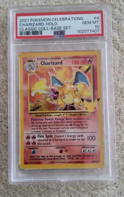 PSA 10 Charizard 4/102 Celebrations Classic Collection Holo Rare POKEMON - Image 1
