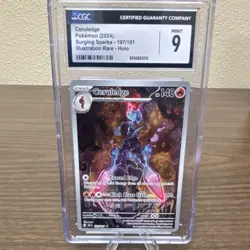 Pokemon Ceruledge 197/191 Sv08 Surging Sparks Illustration Rare Holo CGC 9 - Image 1