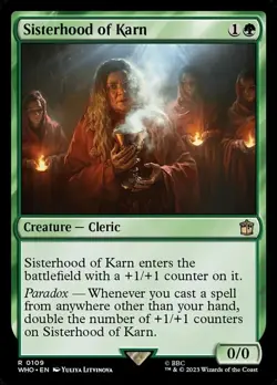Sisterhood of Karn NM Doctor Who MTG Magic the Gathering Green English Card - Image 1