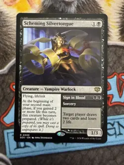MTG Secrets of Strixhaven R Scheming Silvertongue #0099 - Image 1