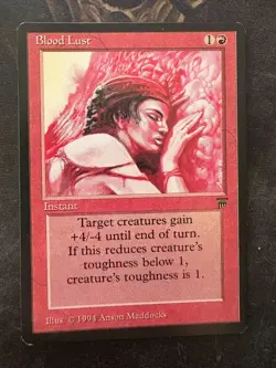 *** LEGENDS Blood Lust *** NM Clean! - NO DUTY - Magic MtG - Image 1