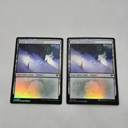 Lot of 2 Snow-Covered Forest 284 Foil LP Kaldheim 284 Snow Forest 2X - Image 2