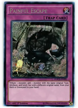 Painful Escape - DOCS-EN081 - Secret Rare - 1st Edition LP Yugioh Dimension of C - Image 1