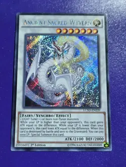 Ancient Sacred Wyvern Secret Rare 1st Edition LC5D-EN239 NM Yugioh - Image 1