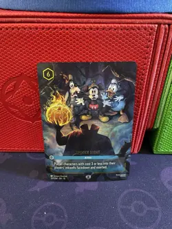 Disney Lorcana Spooky Sight Enchanted Mickey Goofy Donald Whispers in the Well - Image 1