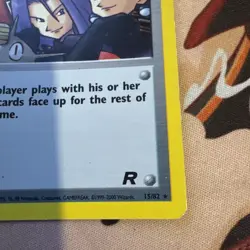 Pokemon TCG Team Rocket Holo Rare Card 15/82 Here Comes Team Rocket - Image 3