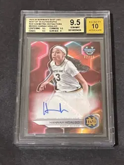 2023 Bowmans Best U Hannah Hidalgo Red Geometric Auto /10 BGS 9.5 Auto 10 - Image 2