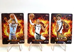 2025 Match Attax Victor Wembanyama, Harper, Castle Hot Prospects Lot (3) Spurs - Image 1