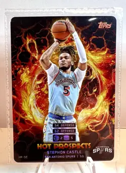 2025 Match Attax Victor Wembanyama, Harper, Castle Hot Prospects Lot (3) Spurs - Image 3