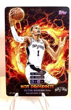 2025 Match Attax Victor Wembanyama, Harper, Castle Hot Prospects Lot (3) Spurs - Image 4
