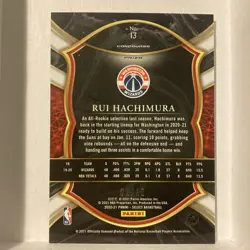 2020-21 Panini Select - Concourse Rui Hachimura #13 Gold Disco Prizm /10 SSP - Image 2