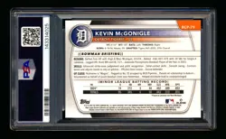 2025 BOWMAN CHROME KEVIN MCGONIGLE RC YELLOW MEGA REFRACTOR #38/75 PSA 10! POP 4 - Image 2