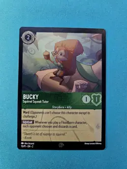 Disney Lorcana Bucky Squirrel Squeak Tutor Foil Promo Card 15/P1 - Image 1