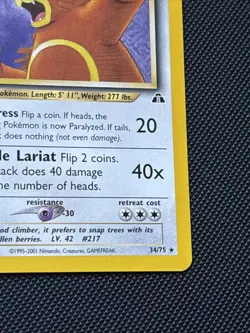 Pokemon Tcg Ursaring 34/75 Neo Discovery Non-Holo Rare LP - Image 4